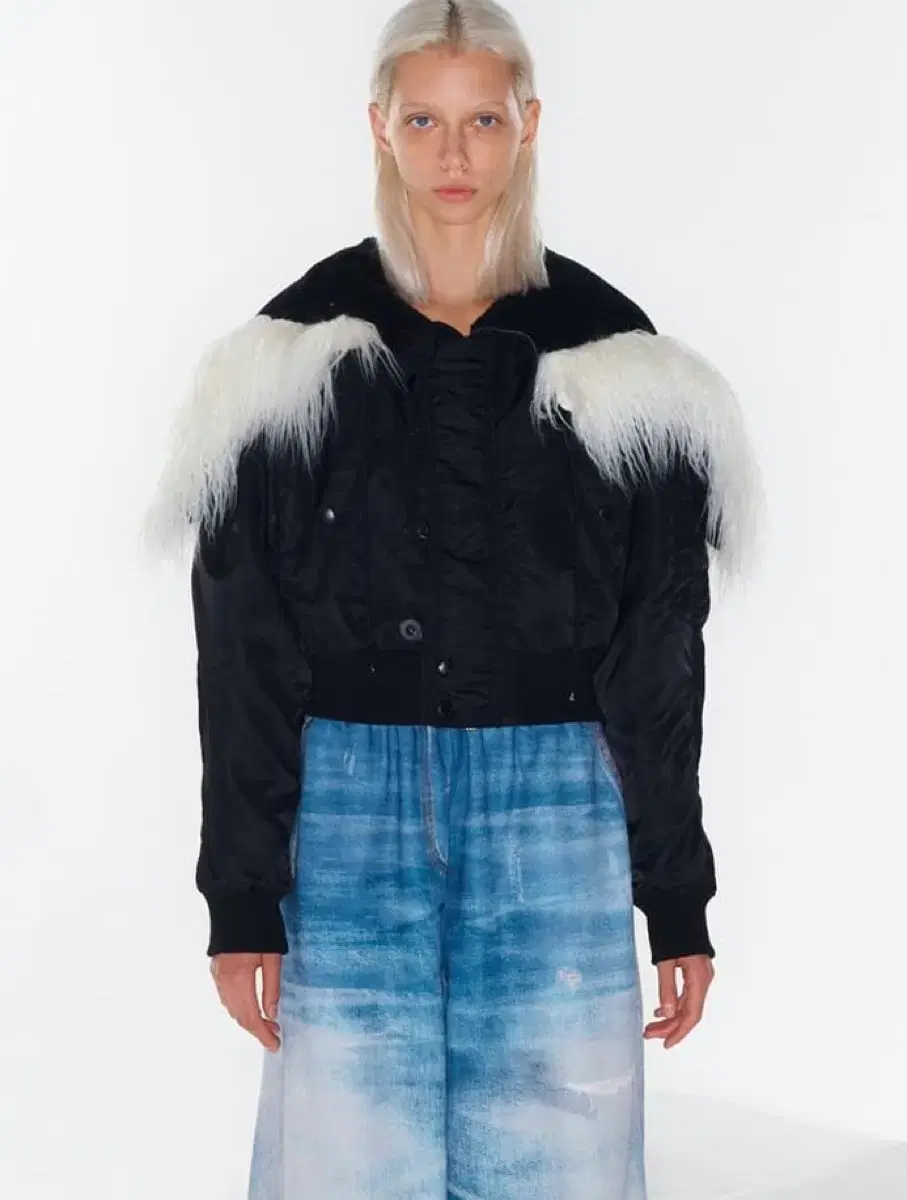 OPEN YY FAUX FUR ZIPPER HOOD MA1 사이즈 3 | 브랜드 중고거래 플랫폼